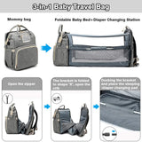 2020 Fashion Portable Folding Crib Diaper Bag Multi-Function Large Capacity Baby Backpack Diaper Bag Baby Stroller Organizer Bag